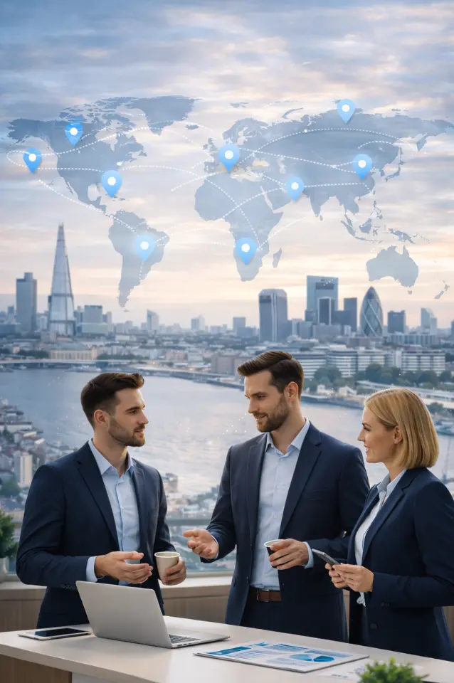 Equipo profesional planificando la creación de una empresa en Reino Unido